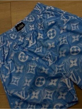 Blue Monogram Men's Shorts